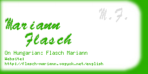 mariann flasch business card